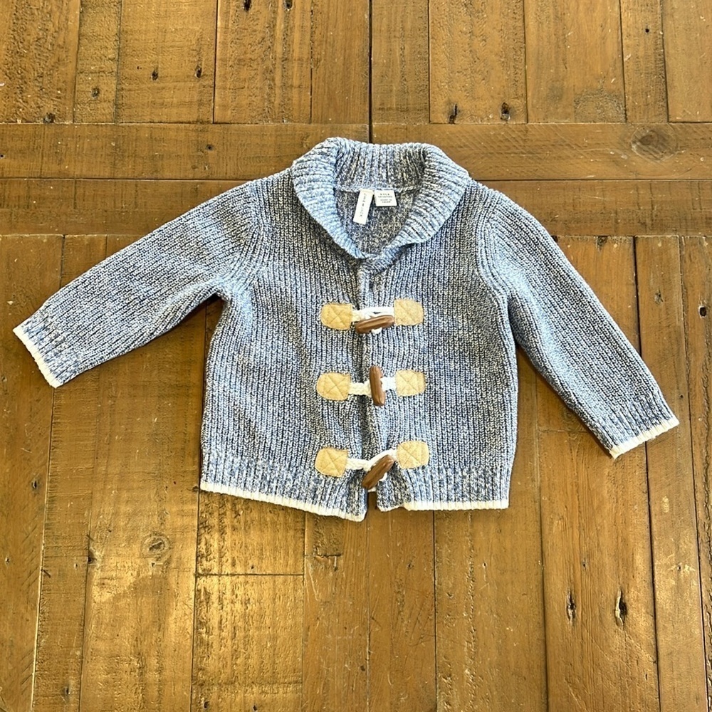 Janie and jack marked blue toggle sweater